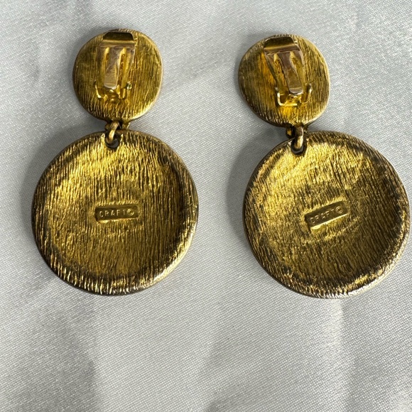 VINTAGE GEM CRAFT EARRINGS - Picture 2 of 3